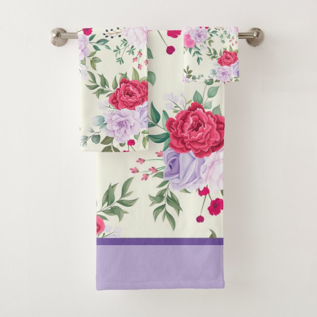 Pourpre. Rouge chic floral (En situation)