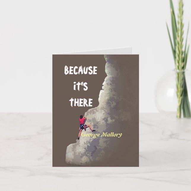 Pourquoi grimper ? - Parce qu’il y a une carte (Devant)