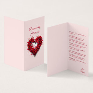 Pourquoi je t'aime Carte Valentine personnalisée