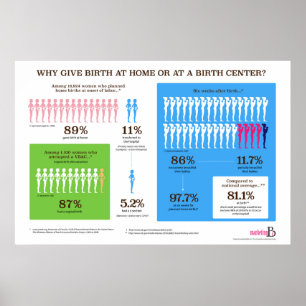 Pourquoi la naissance à domicile? Affiche infograp