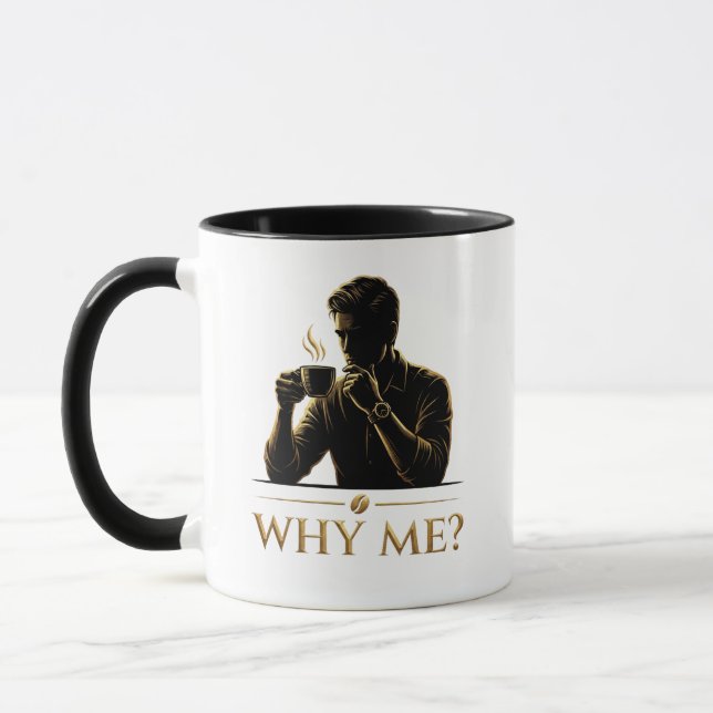 Pourquoi Moi ? Tasse à Café à l'Esthétique Minimal (Gauche)