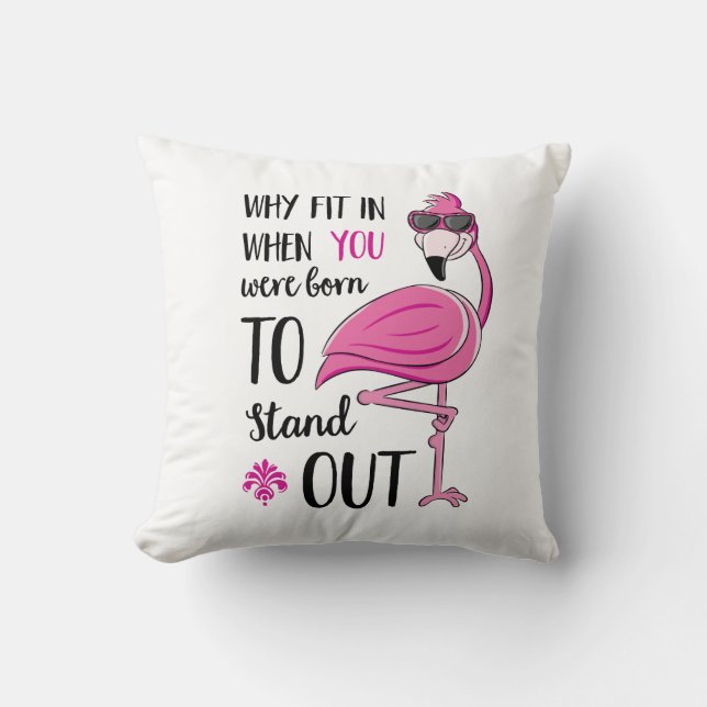 Pourquoi s'intégrer Coussin Flamingo (Recto)