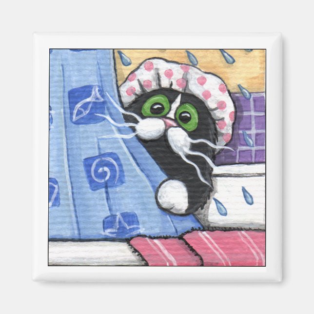 Pourriez-vous passer le savon ? - Aimant de chat (Devant)