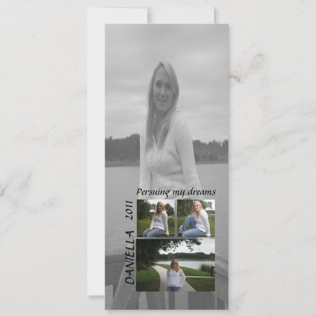 Poursuivre mes rêves carte photo de diplôme (Devant)