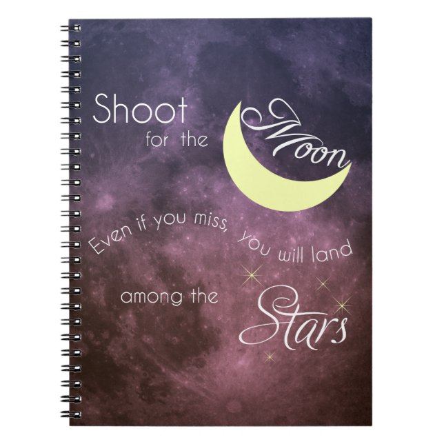 Pousse pour le carnet inspiré de photo de lune (Devant)