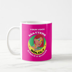 Poussée Femme Café Mug Pour Chaque Voix