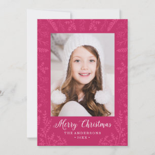 Pousser en Hiver Carte de Photo de Vacances