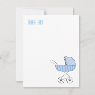 Poussette bleue pour bébé Cartes de notes de rem