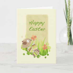 Poussette de Pâques - Bonne carte de Pâques