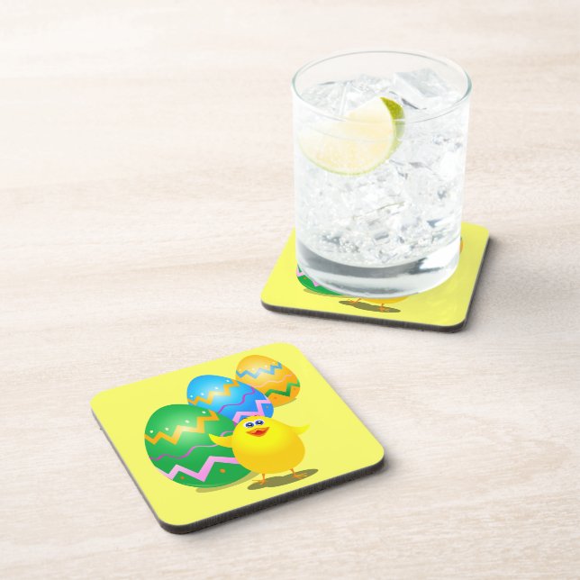 Poussette drôle de Pâques, dessous de verre (Côté Droit)