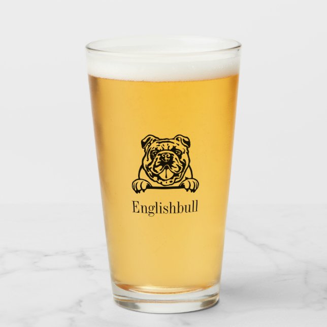 Poussette en verre Buldog anglais (Devant (rempli))