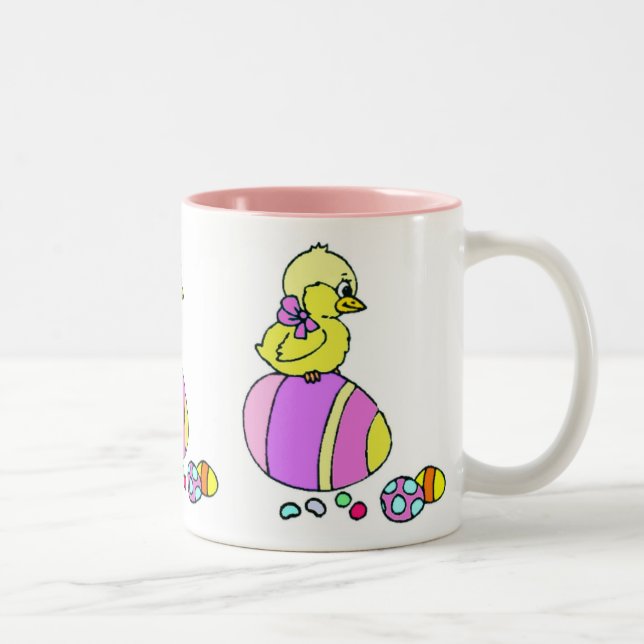 Poussette et oeufs de Pâques Mug (Droit)