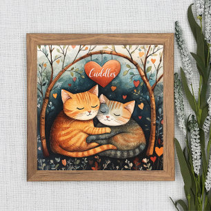 Poussettes et Kitty Love Poster Mur Art