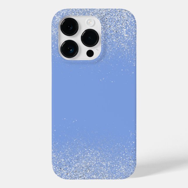 Poussière argentée et étui téléphonique bleu (Verso)