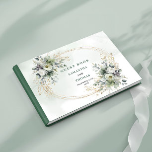 Poussière de botanique vert doré Livre d'or de mar