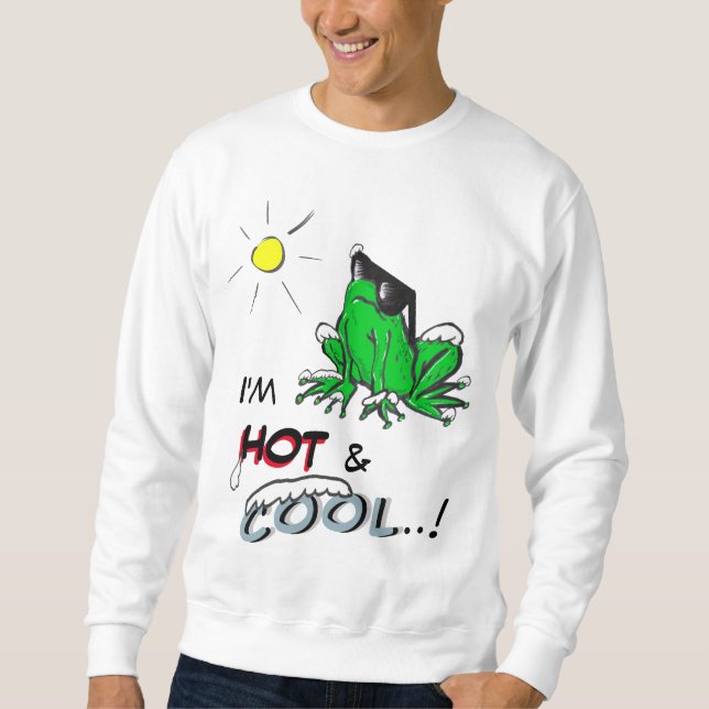 Poussière de grenouille chaude et Cool. Sweatshirt (Devant)