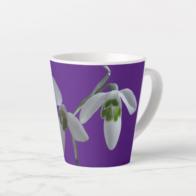 Poussière De Neige. Mug en latte violette (Angle droit)
