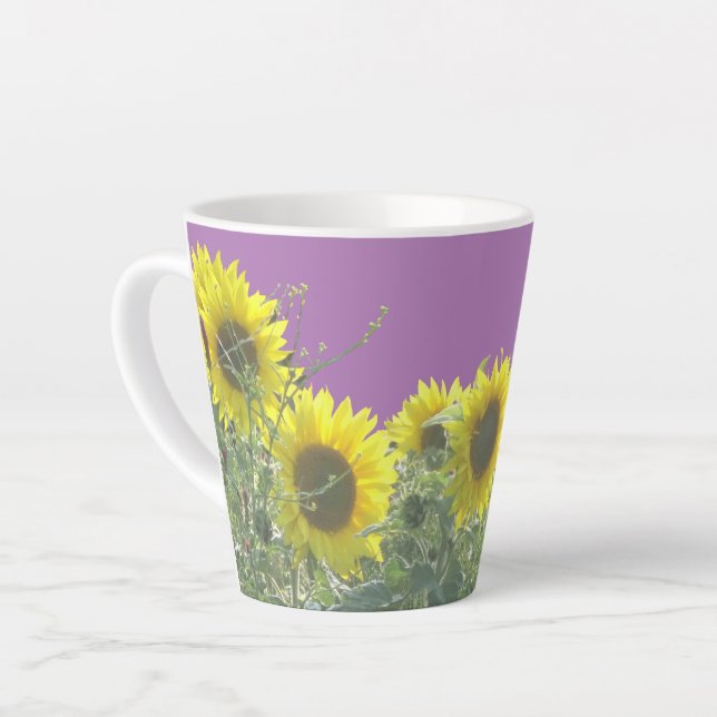 Poussière de tournesol. BC Lilac Latte Mug (Angle gauche)