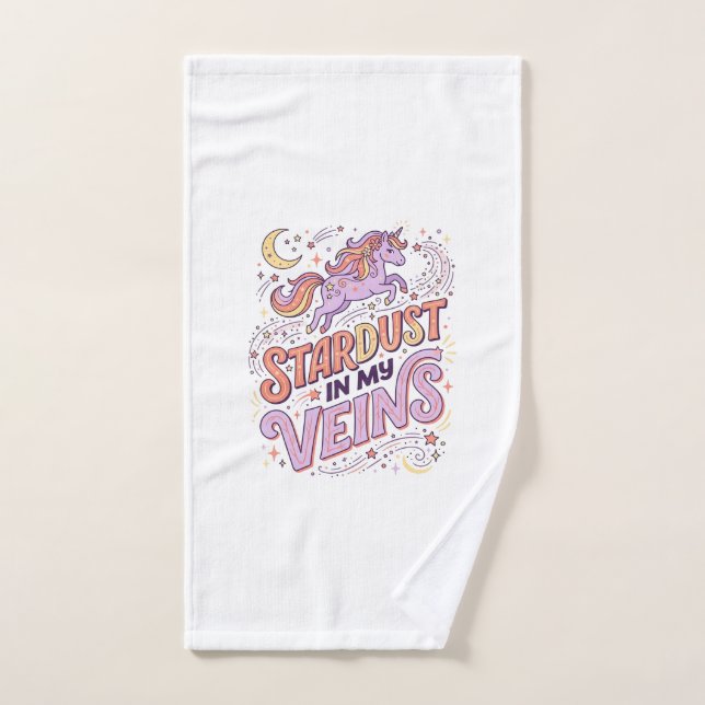 Poussière d'étoile de licorne dans mes veines conc (Serviette à main)