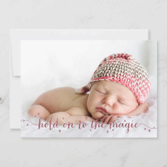 Poussière magique en rose 3 photo Carte de vacance (Devant)