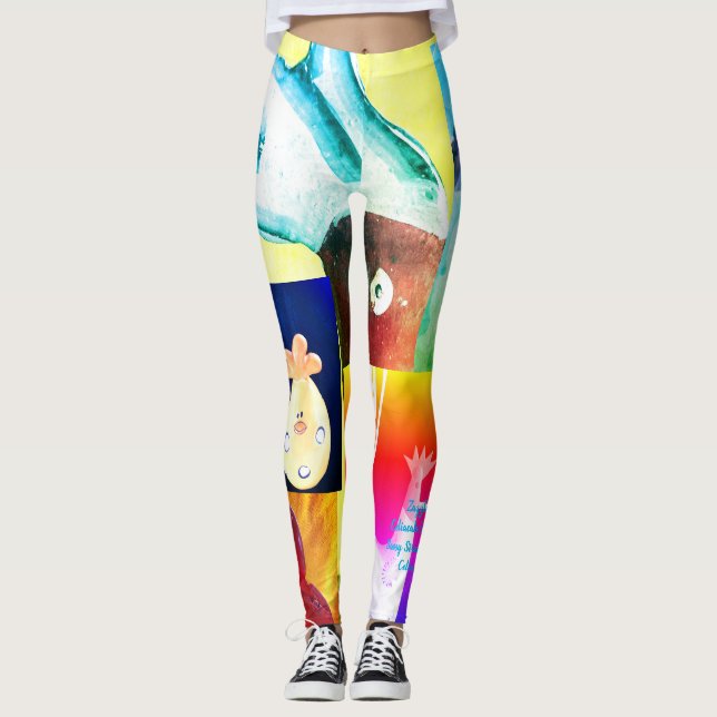 Poussins chauds leggings Abstraits (Devant)