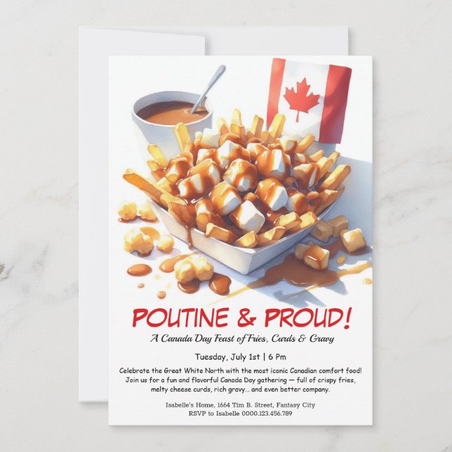 Poutine & Fiers - Invitation de la fête alimentair (Devant)