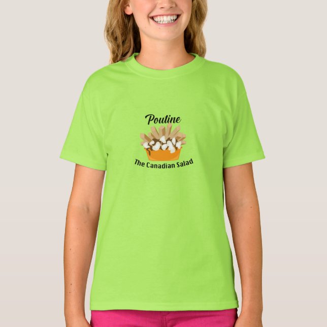 Poutine, La Salade Canadienne - T-Shirt De Base Po (Devant)
