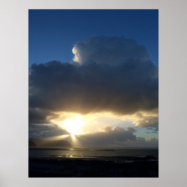 Poutres de soleil sur les affiches Conwy (Devant)