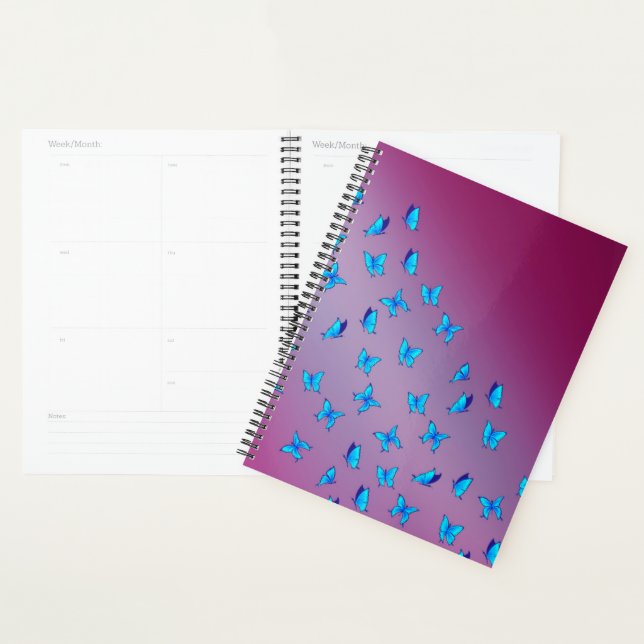 Poutres et papillons bleus Abstraits (Devant avec enveloppe)
