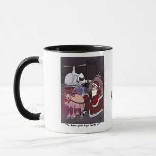 Poutres hautes Père Noël Mug avec texte