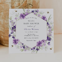 Pouvez-vous être Lavender Baby shower Invitation