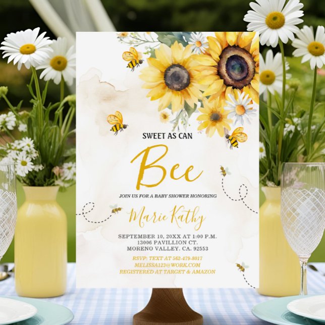 Pouvez-vous être Sunflower Baby shower Invitation (Créateur téléchargé)