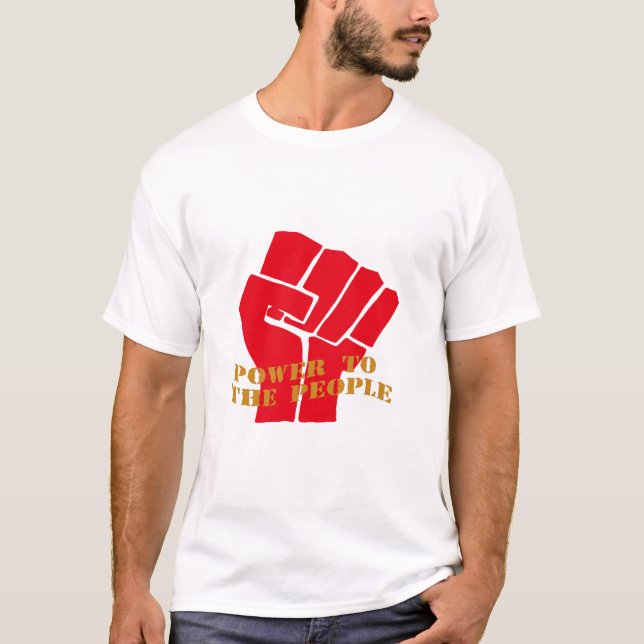 Pouvoir au peuple avec un poing T-shirt (Devant)