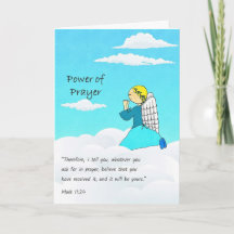 Pouvoir de la carte de voeux de prière