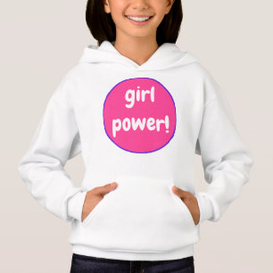 Pouvoir des filles sur sweat-shirt à capuche rose