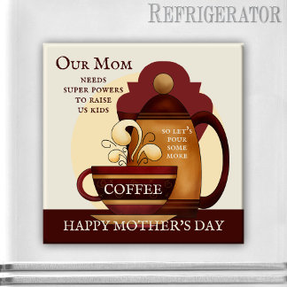 Pouvoir du café Magnet de la fête Vintage des mère