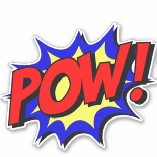 POW ! Sticker Effet Texte Comique - Retro Fun