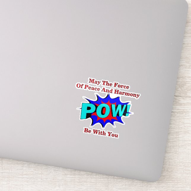 POW ! Sticker En Vinyle Coupé Sur Mesure Pour La P (Détail)