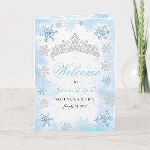 Powder Blue Winter Wonderland Programme Quinceaner