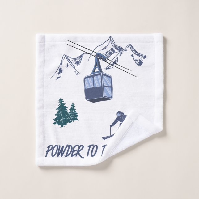 Powder to the People Station de ski (Gant de toilette)