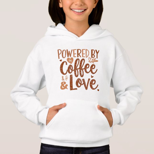 Powered by Coffee & Love – Cute Mom Life Design (Devant)