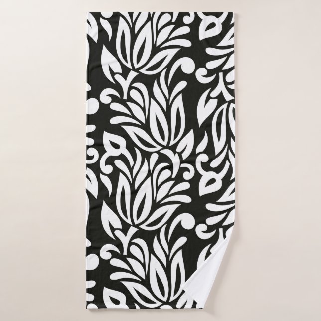 Ppa textile vintage noir et blanc (Serviette de bain)