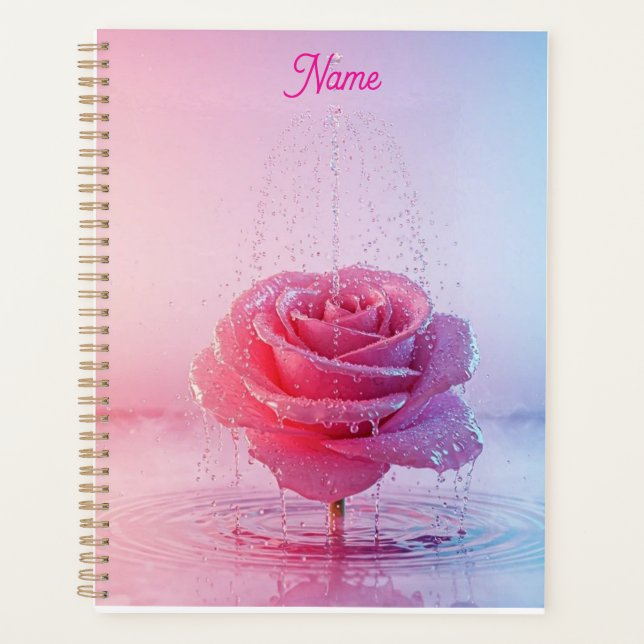 PPink Water Rose Planner (Devant)
