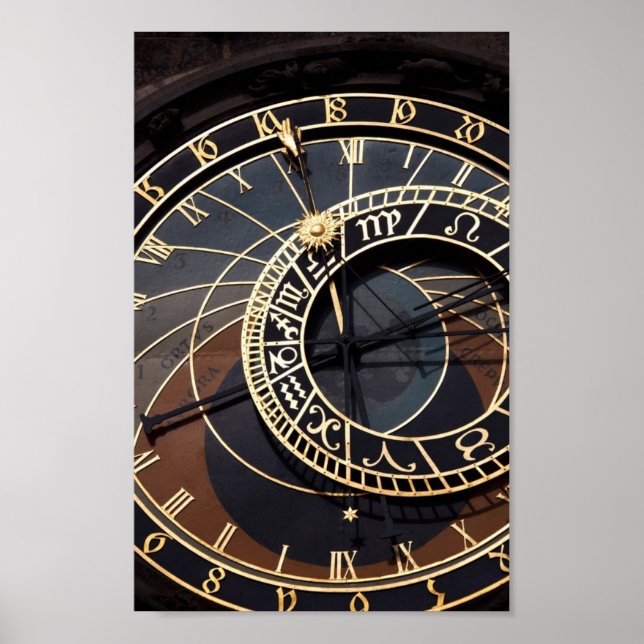 prague astronomical clock Poster (Devant)