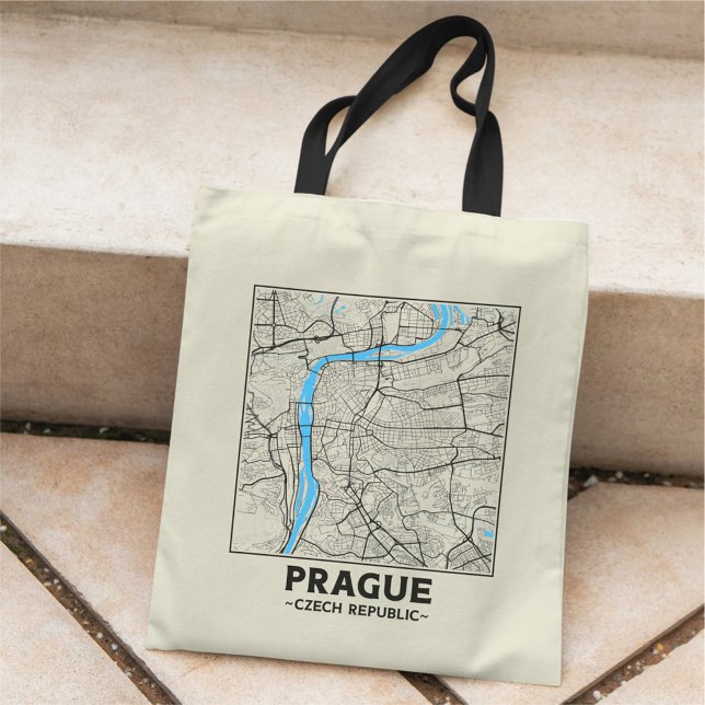 Prague, Czech Republic City Map Tote Bag (Créateur téléchargé)