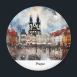 Prague nuit en République Tchèque Magnet<br><div class="desc">Prague twilight,  ville médiévale pittoresque en Bohême,  République Tchèque.</div>