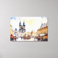 Prague, République Tchèque - Impression en toile é