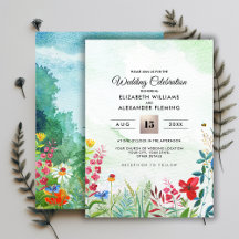 prairie sauvage | Invitations de mariage d'été dan