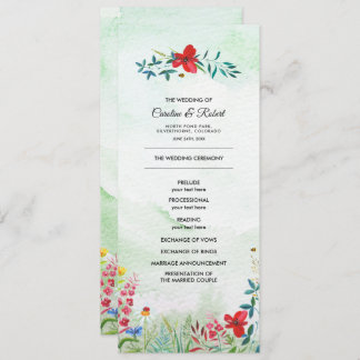 prairie sauvage | Programme de mariage Fleur sauva