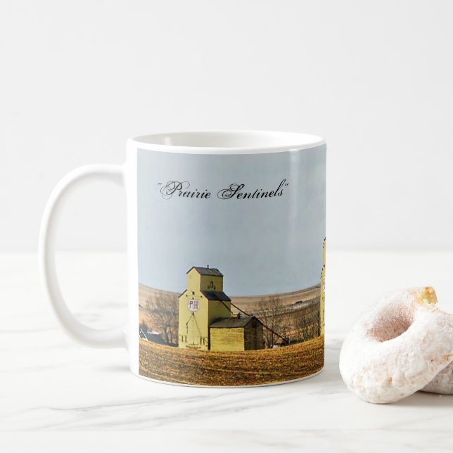 Prairie Sentinels Mossleigh Alberta Coffee Mug (Avec donut)